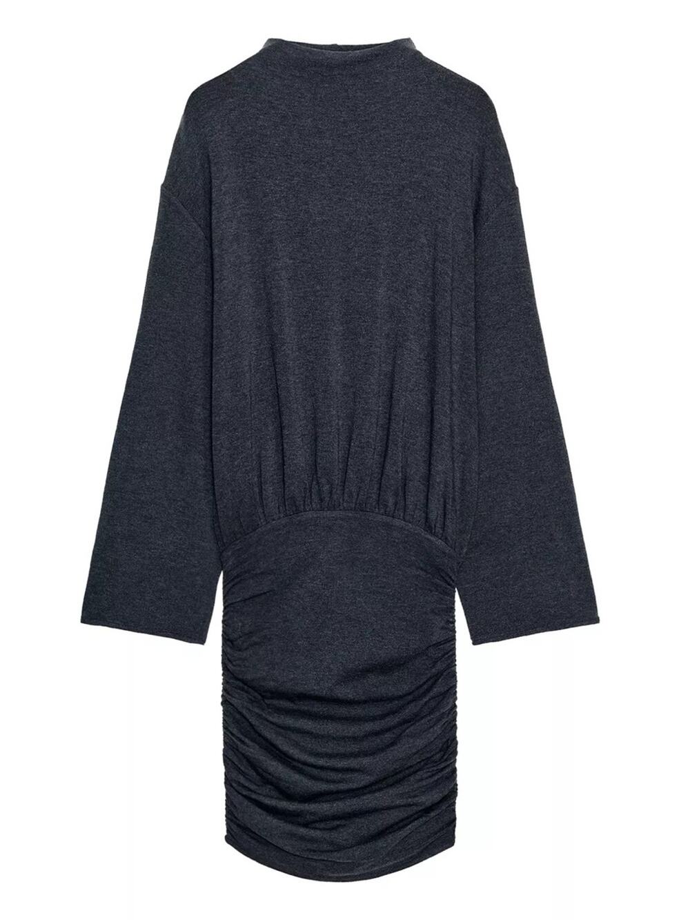 Zara Soft Draped Long Sleeve Dress